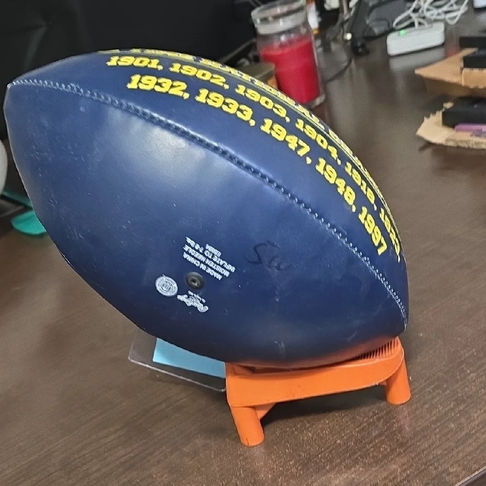 NCAA Blue and Yellow Football Display Shelf